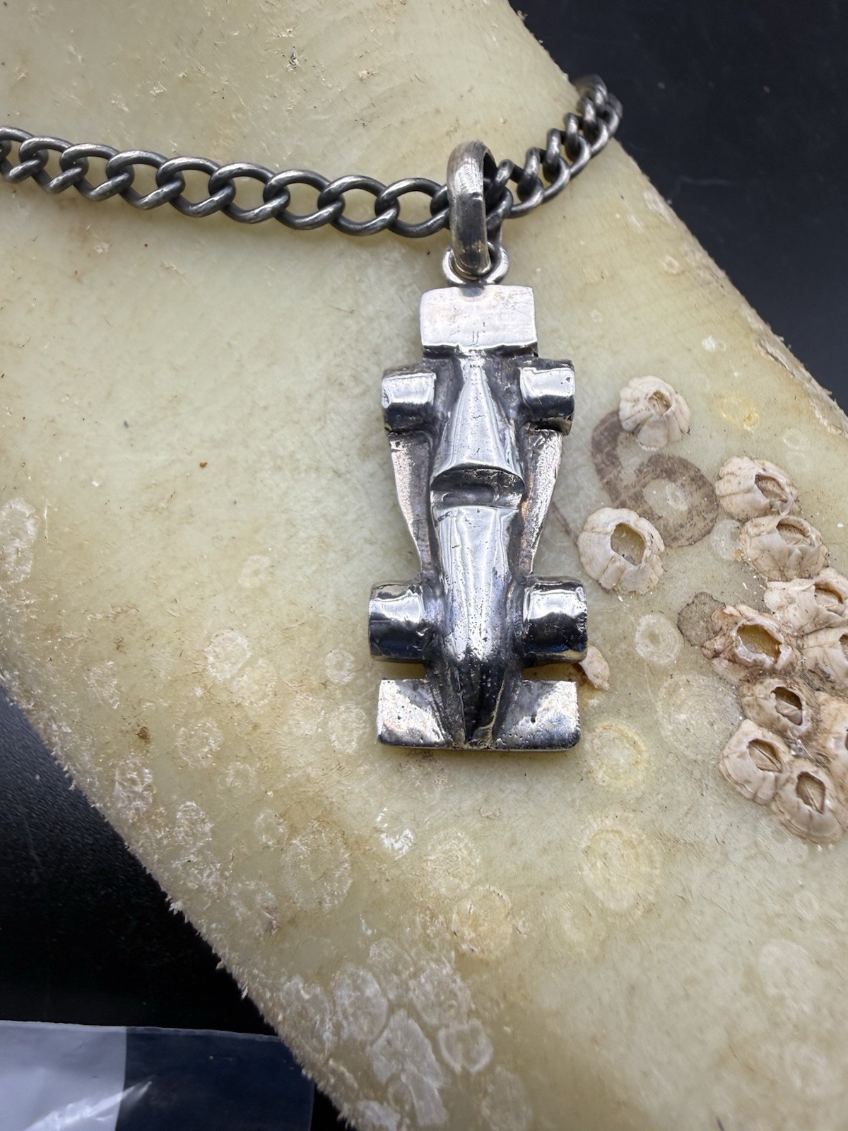 Formula One Car Sterling Silver Pendant