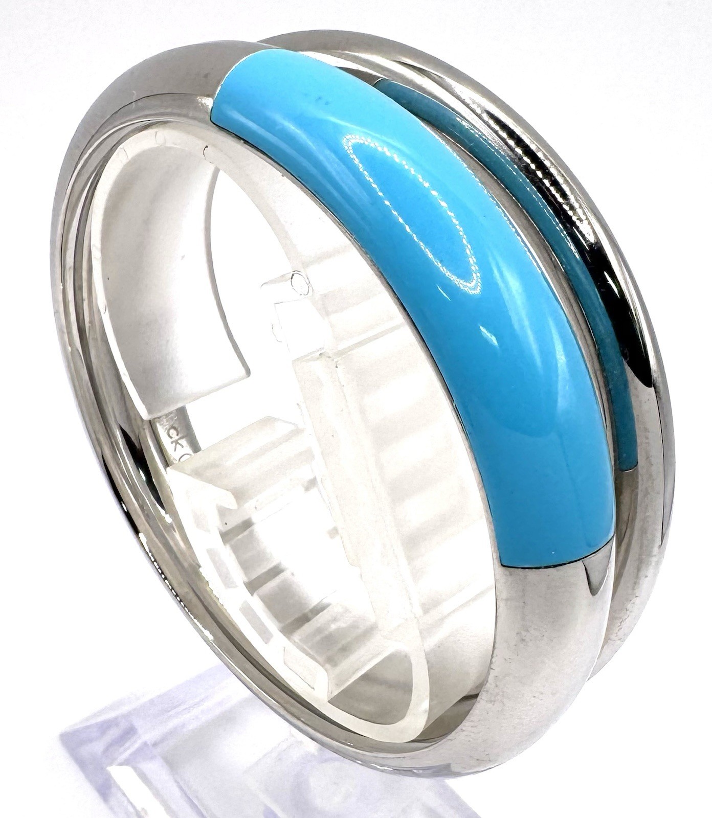 Calvin Klein Ellipse Two-tone Blue Stainless Steel Bracelet Free Shipping