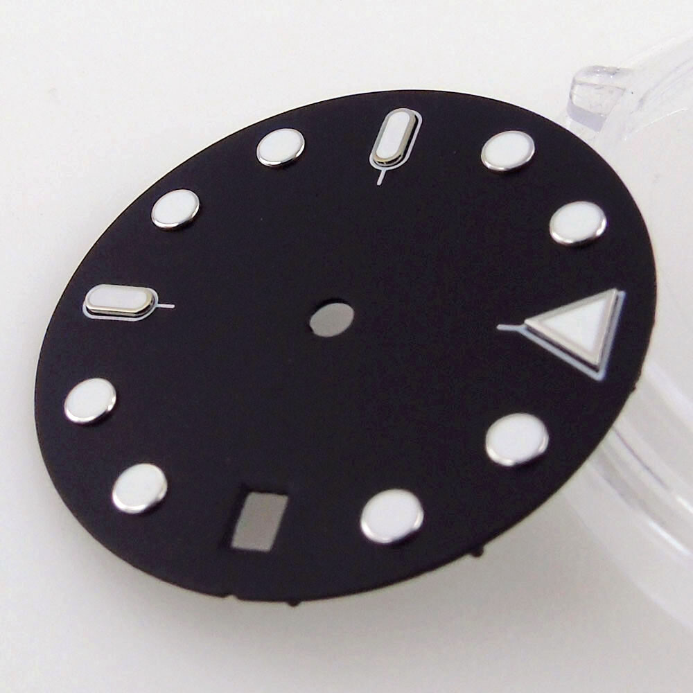 28.5mm Purple/Black Watch Dial Fit for NH35A Movement Crown at 3/3.8 o’clock