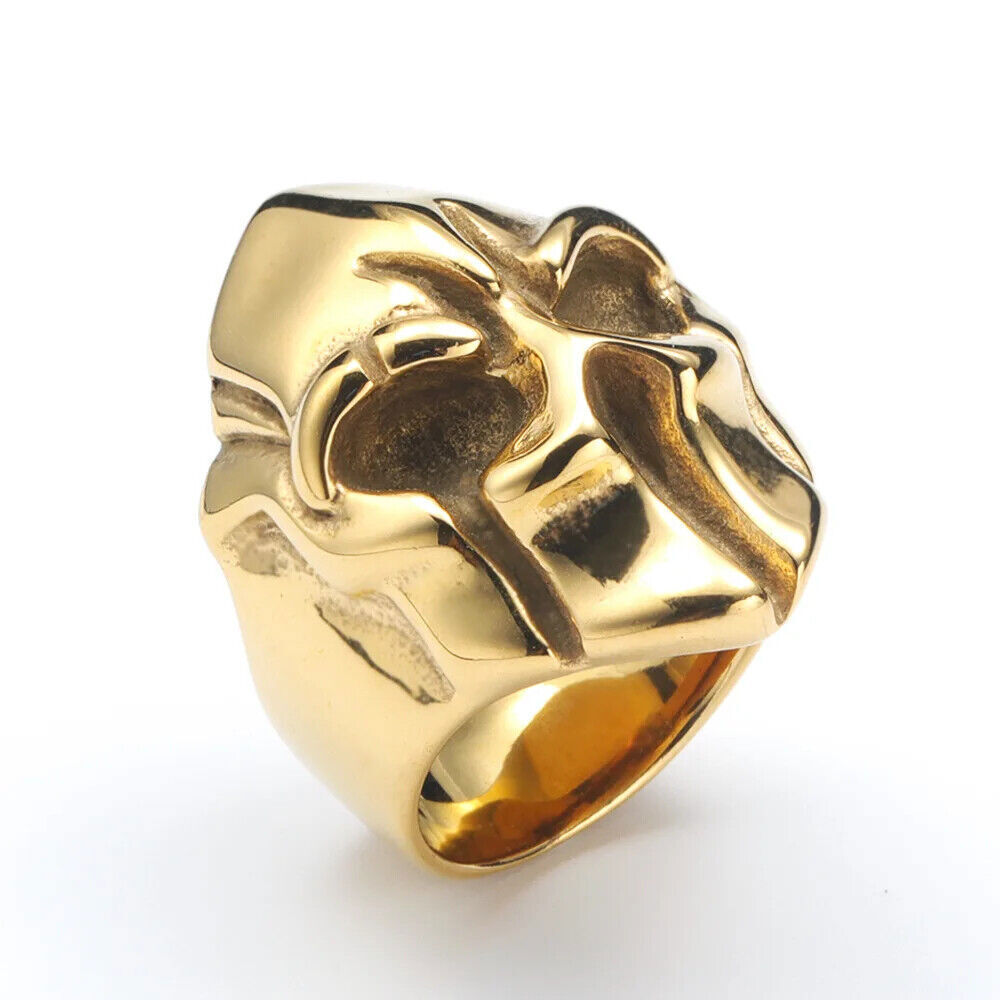 Personality Vintage Trend Alien Skull Head Men’s Domineering Rings Size 7-13