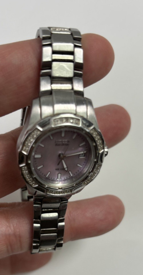 Citizen Eco-Drive Automatic Women’s Pink Mother Of Pearl Stainless Watch WR100