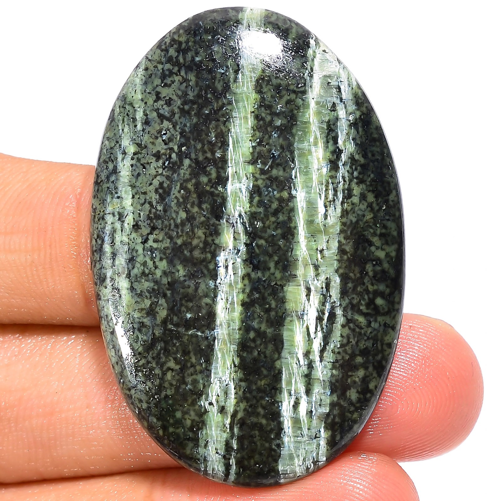 Natural Green Swiss Opal Oval Shape Cabochon Gemstone 53 Ct. 44X29X5 mm GC-22762