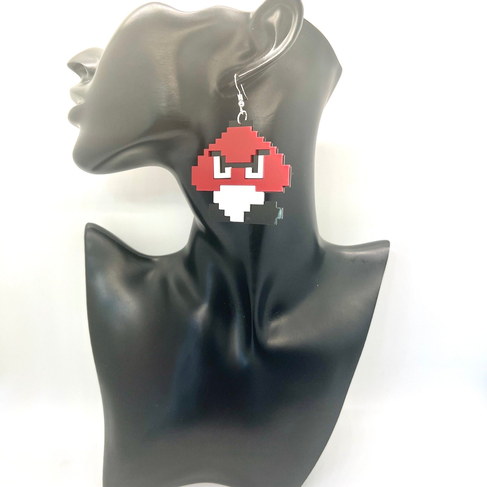 Mario Mushroom Earrings | Y2K Gamer Jewelry | Retro Video Game Earrings