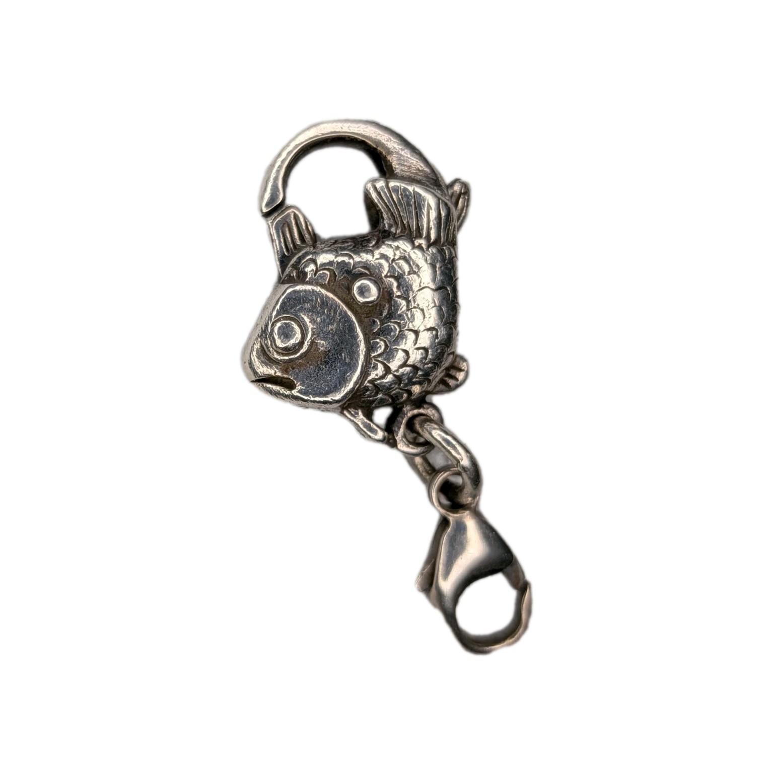 Authentic Trollbeads Big Fish Clasp Lock Sterling .925 Pure Fine Silver necklace