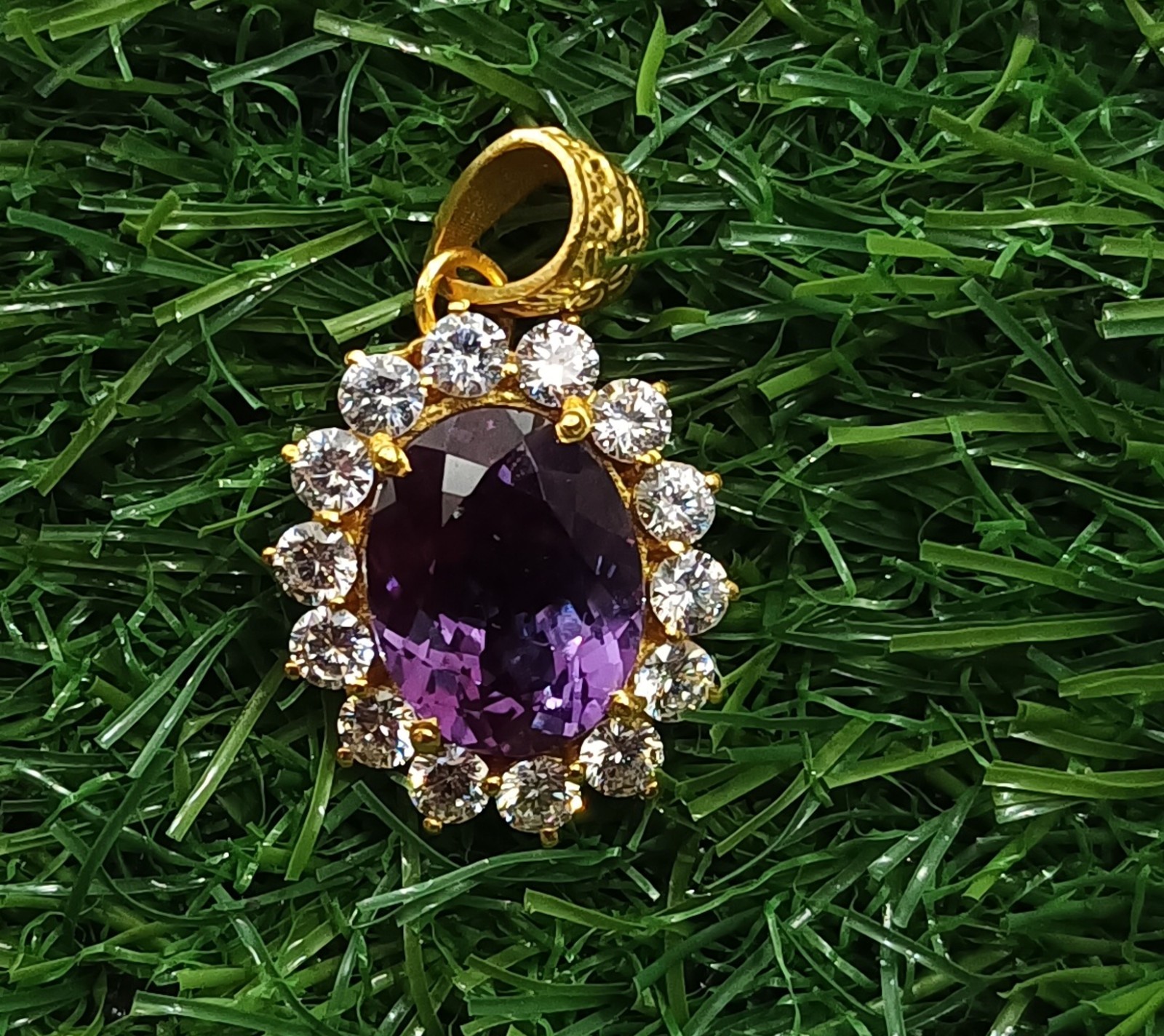 39 Ct Natural Alexandrite Pendant –Certified Bio- Gem in Silver 925 With Chain