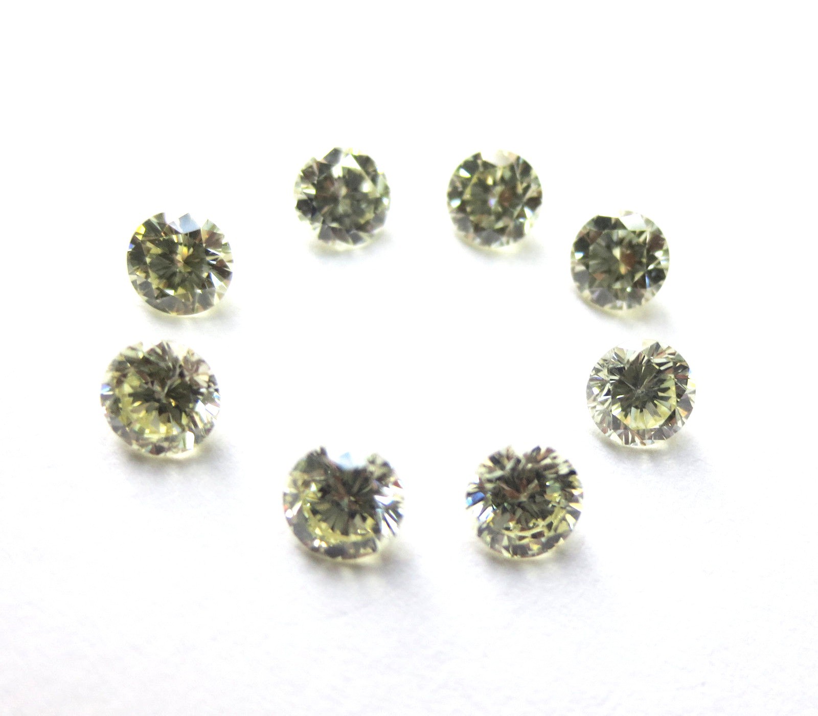 1.37 carats 2.9-3.1mm Off White ROUND BRILLIANT Full Cut Scrap POLISHED DIAMONDS
