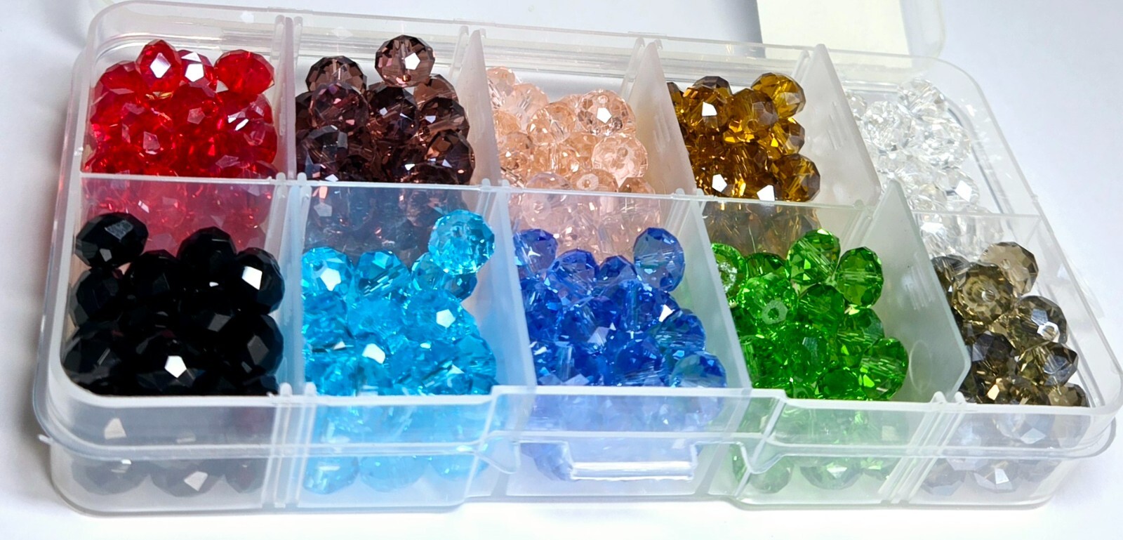 Crystal Beads 8mm Faceted Roundel Glass Beads for Jewelry Making 300 pcs