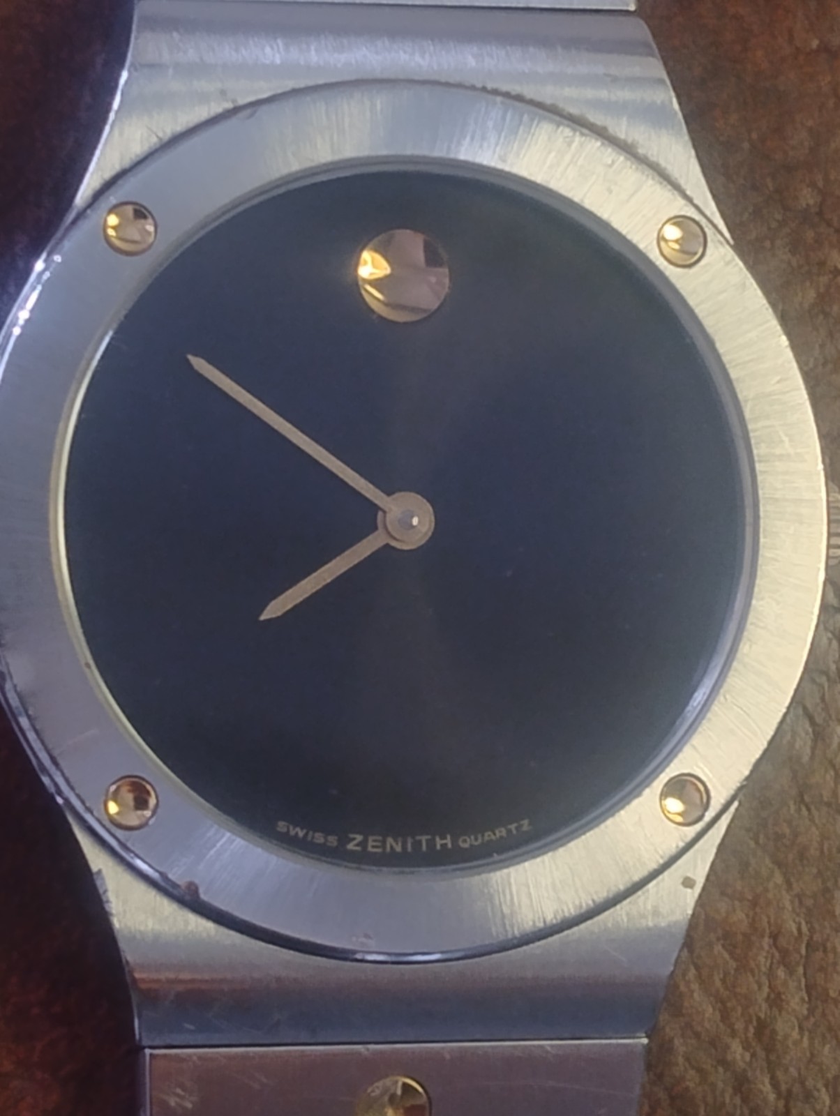 Rare Zenith Museum Pacific Wrist Watch 59.0020.114 Vintage 18k Gold & Steel 31mm