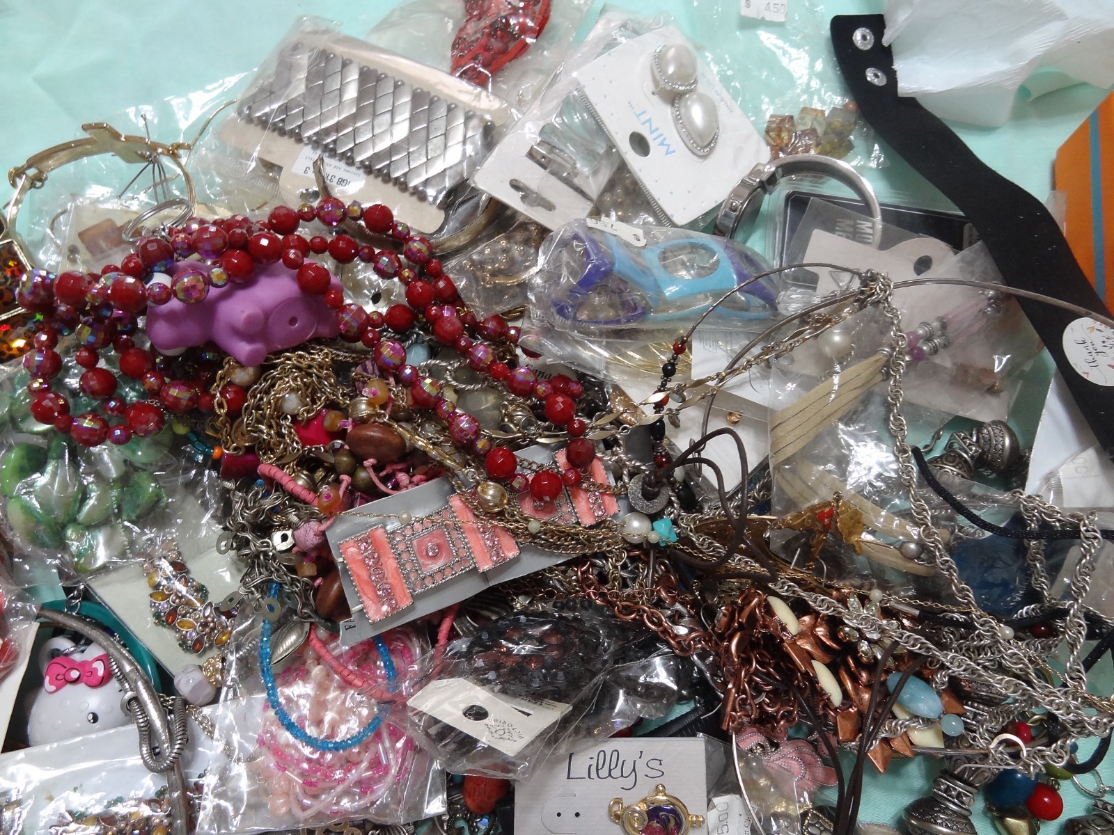 8 + Lbs + Lot Box Vintage / Now Jewelry To Wear/ Repair Or Craft Some 925 Scrap