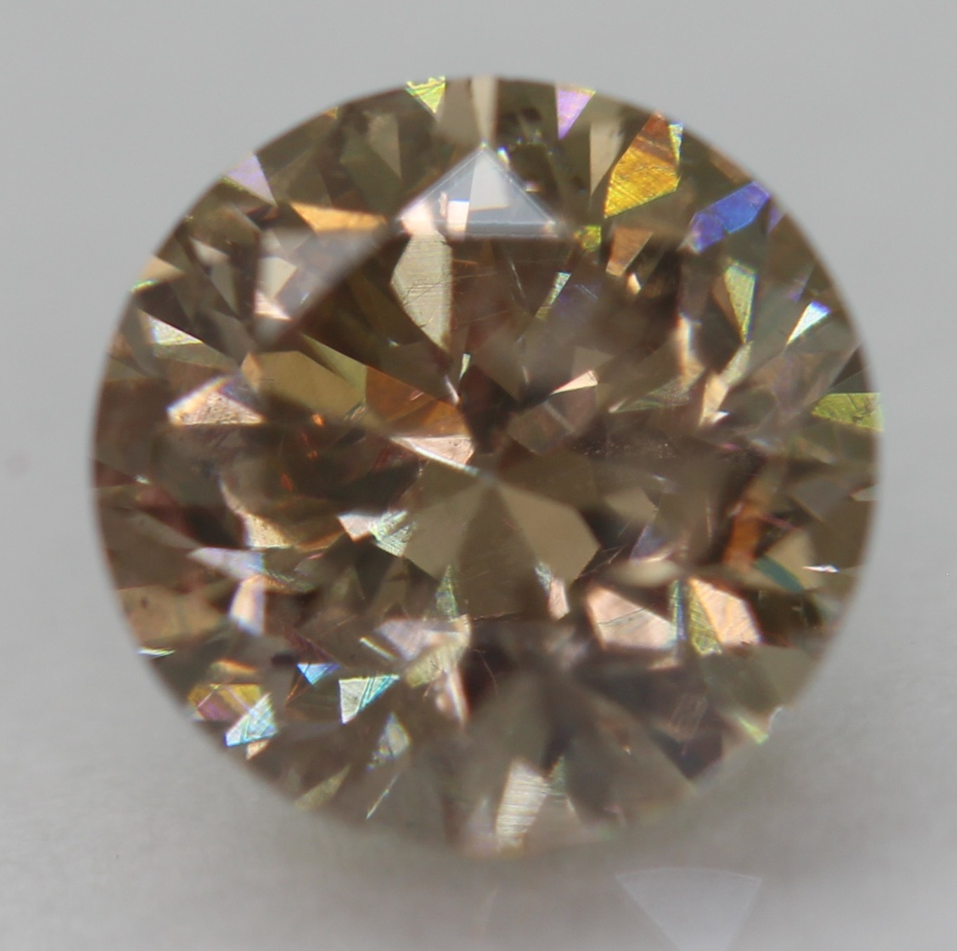 0.75 Carat Yellow Brown VS1 Round Brilliant Natural Enhanced Diamond 5.66m VIDEO