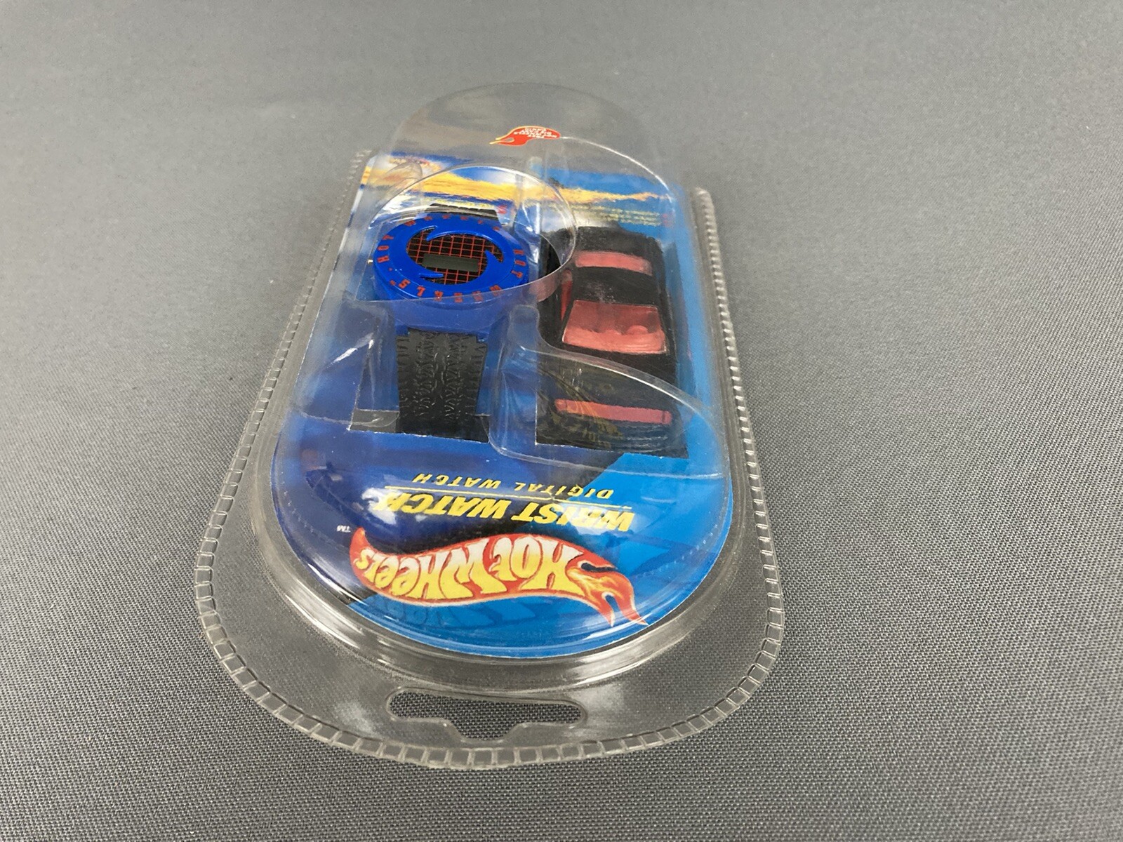 Hot Wheels Race Digital Wrist Watch – w/Muscle Tone Car in Black – NIB