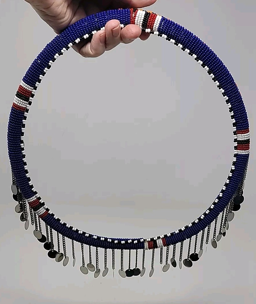 Hand Beaded Necklace from the Samburu Wedding, Kenya