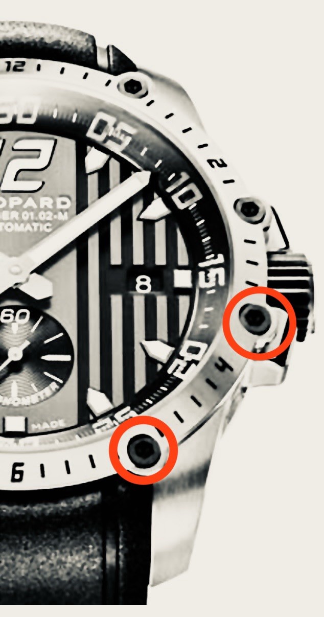Chopard Superfast (Set of 4) Bezel & Caseback Screws (Hex / Allen – Black)