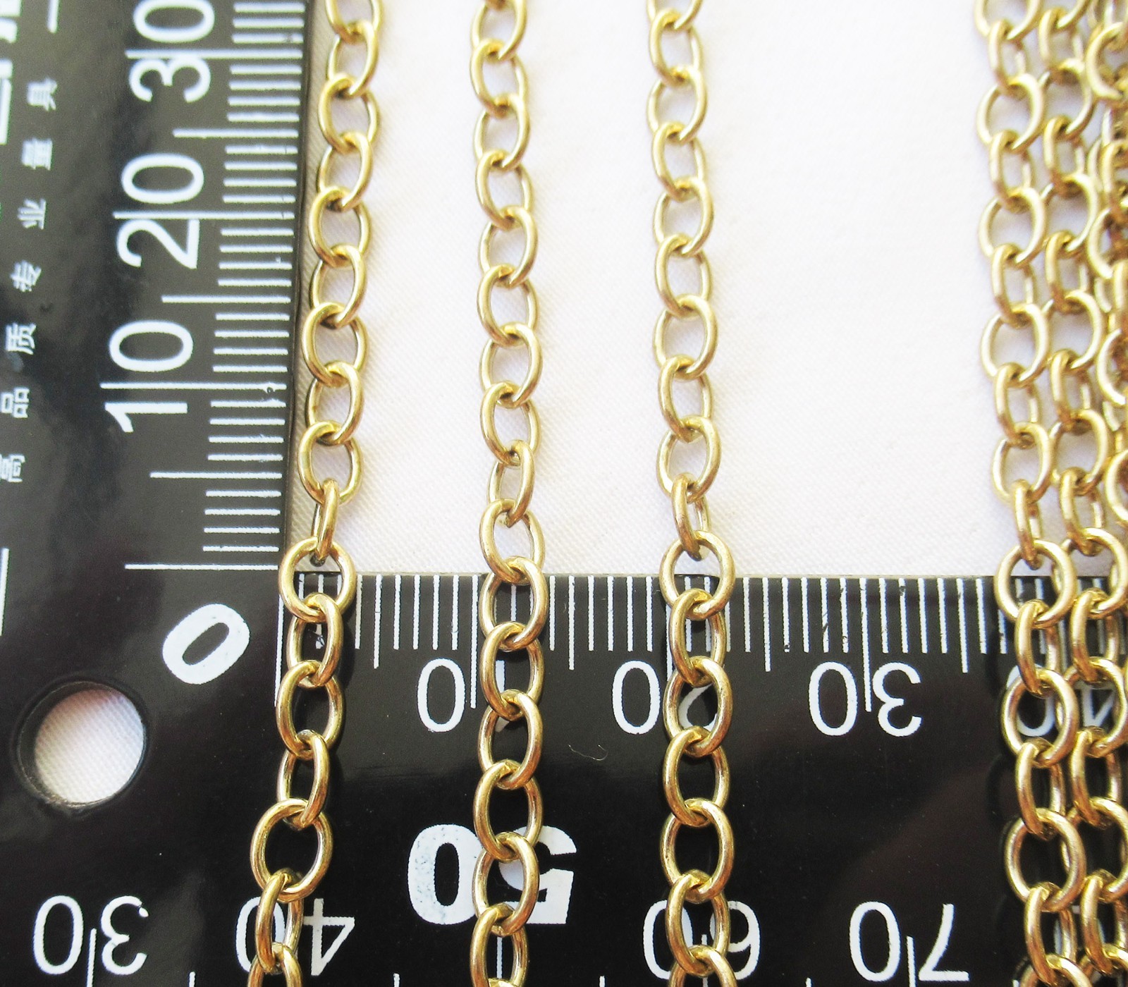 10m(32.81ft) Cable Chain 4x5mm O Link Brass Chain Findings for DIY Crafts Making
