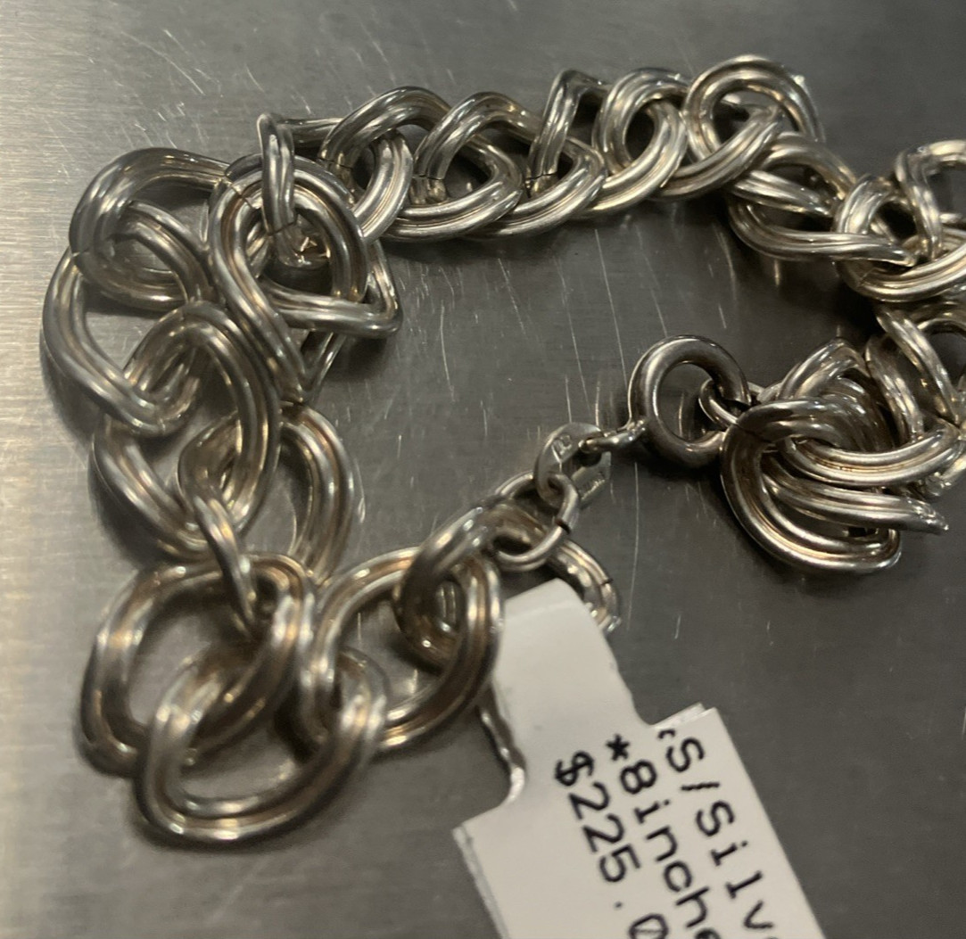 925 Sterling silver Chino Link Bracelet 11 Grams 8 Inches 8.4mm