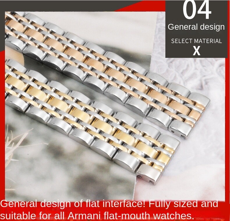 Premium Stainless Steel Watch Strap Metal Bracelet12 14 16 18 20 22mm for Armani