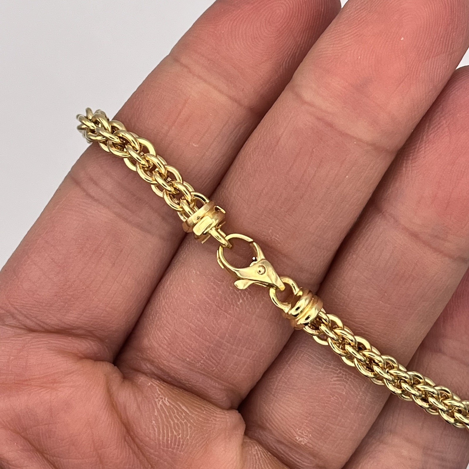 UnoAerre 18k 750 Yellow Gold Ladies 18″ Fancy Link 4.9mm Link Chain Necklace