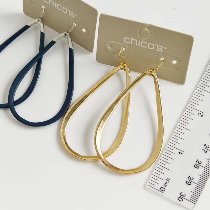 New Chicos Teardrop Drop Earrings Gift Chic Women Party Vacation Jewelry 2Colors
