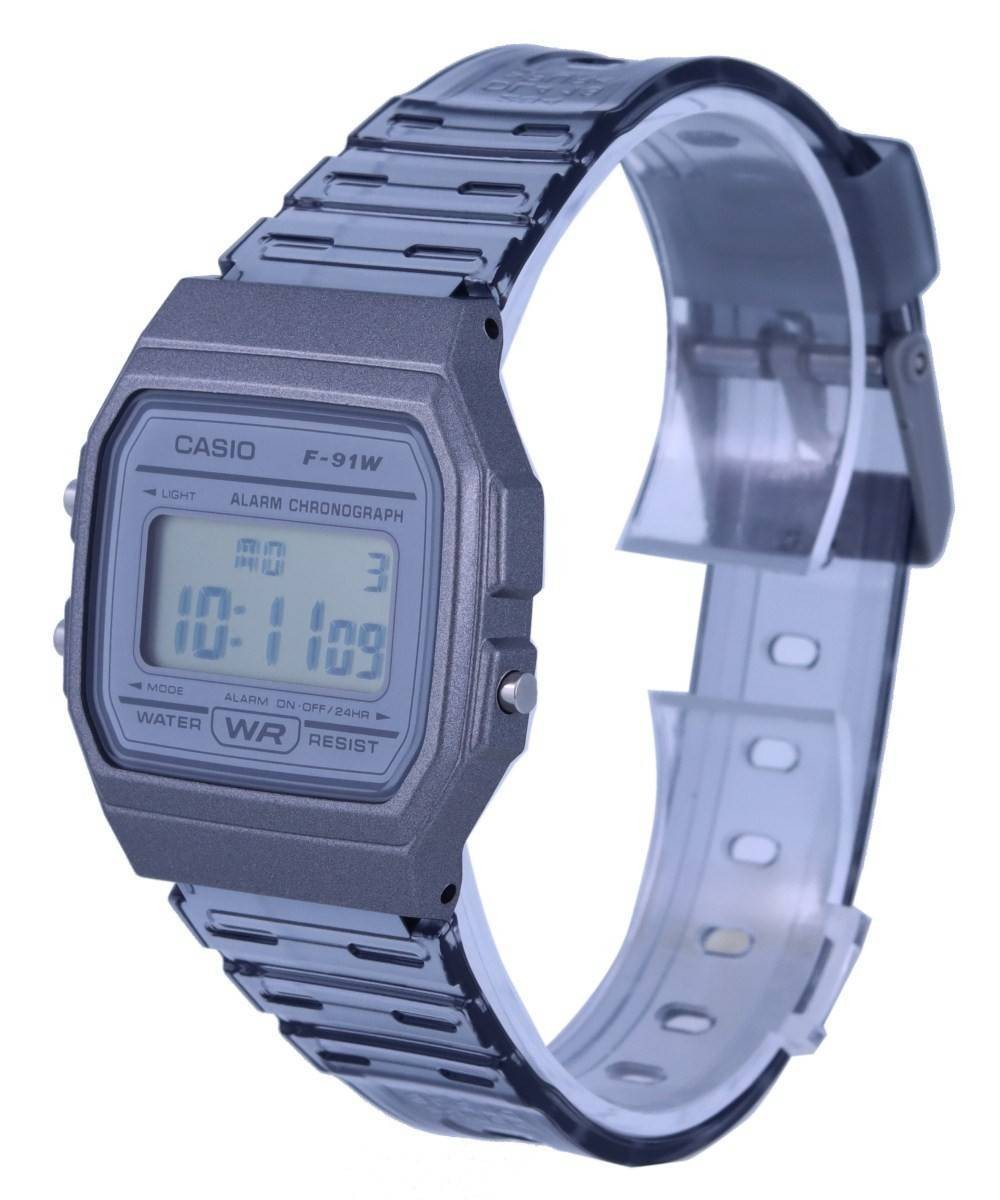 Casio Youth Quartz Grey Dial Digital Resin Strap Women’s Watch F-91WS-8