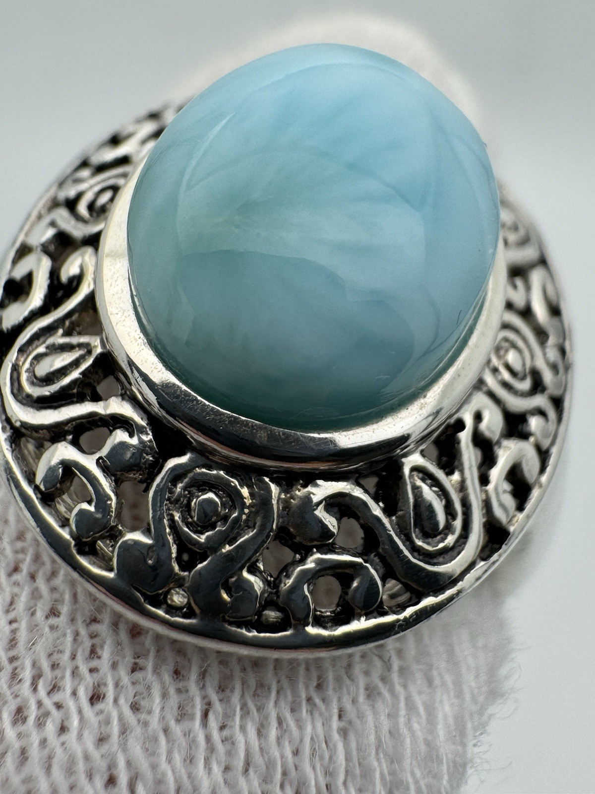 BBJ Bangkok Ratnaraj Sterling Silver Larimar Ring
