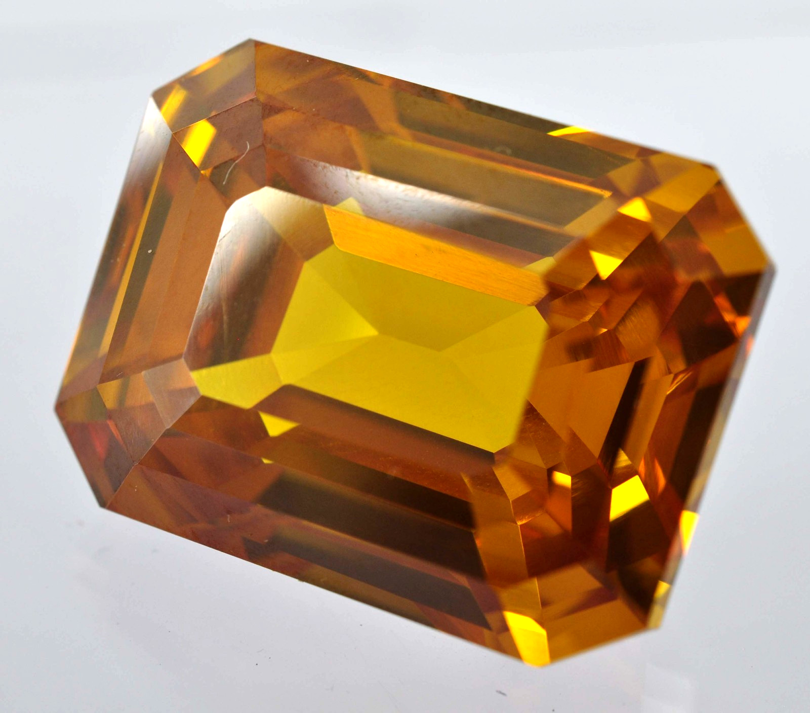Dark Yellow Zircon Emerald 108.30 Ct Cambodian Natural Certified Loose Gemstone