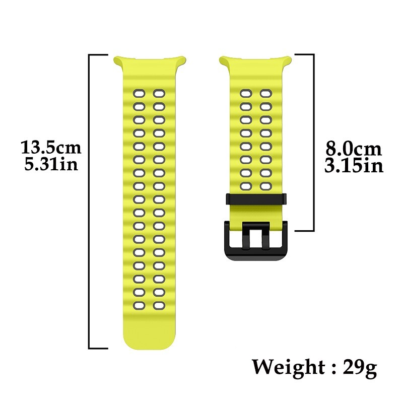 Marine Band For Samsung Galaxy Watch Ultra 47mm Strap TwoColor Silicone Sport