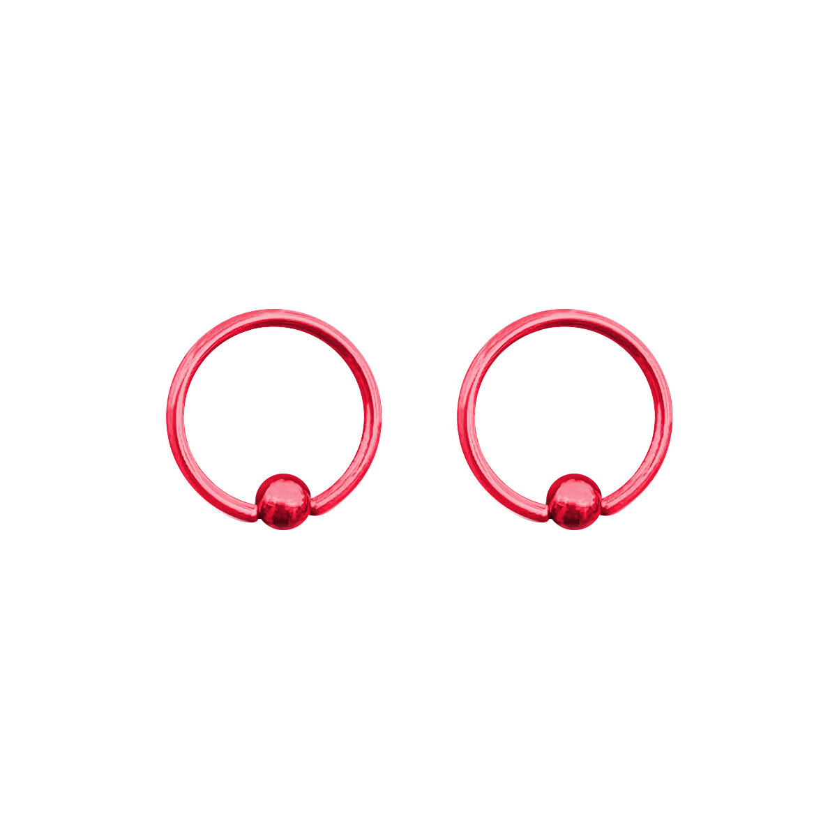 Captive Bead Ring surgical steel Pvd 14G Earrings Hoops Lip Belly Nipple 12PK