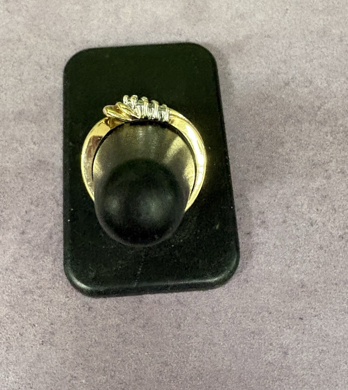 14kt Yellow Gold .12ctw SI2/I1, I-J Diamond Curved Ring Size 8 3.4g 1014608-8