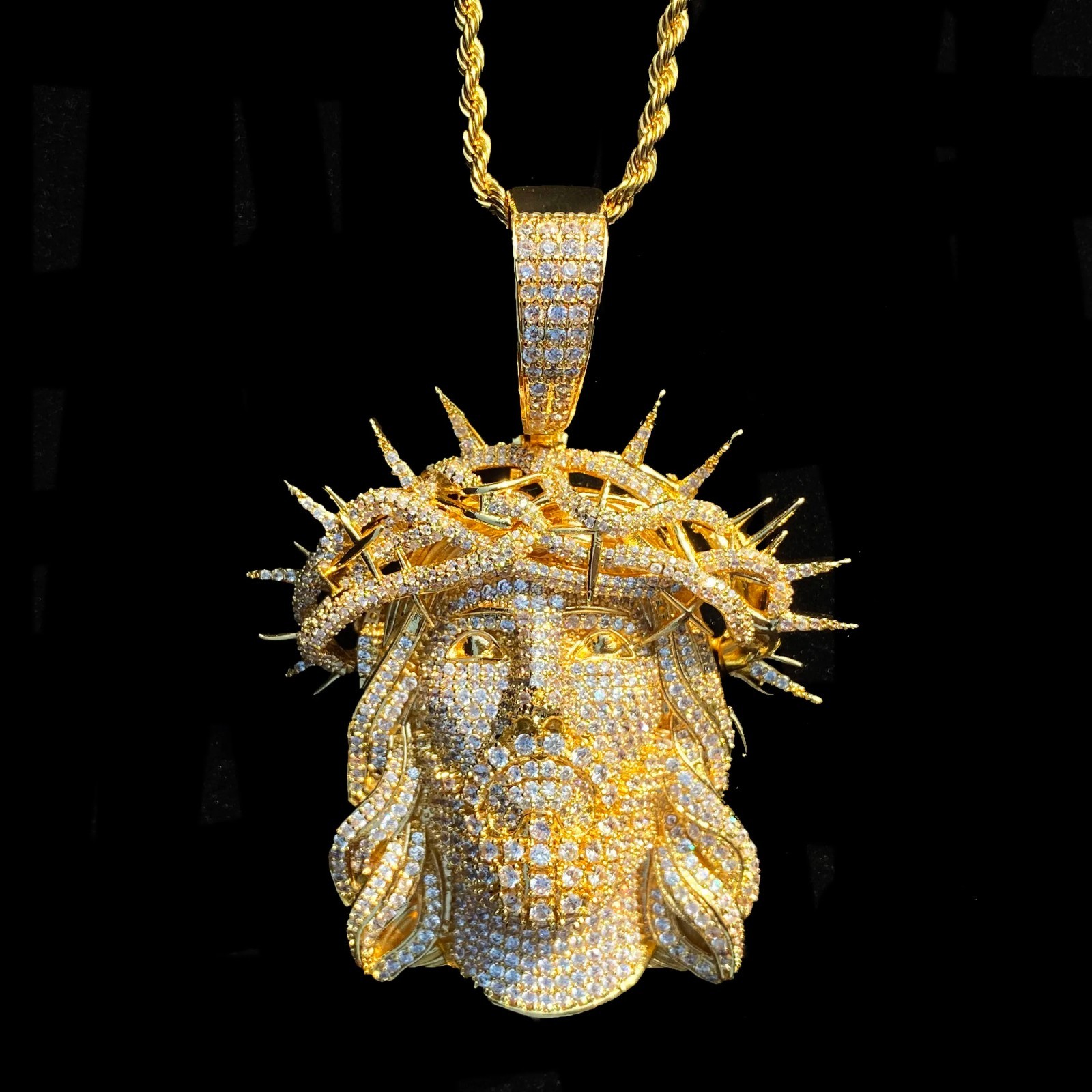 Iced Out Ratten Jesus Necklace Pendant for Men – Hip Hop Fashion Jewelry