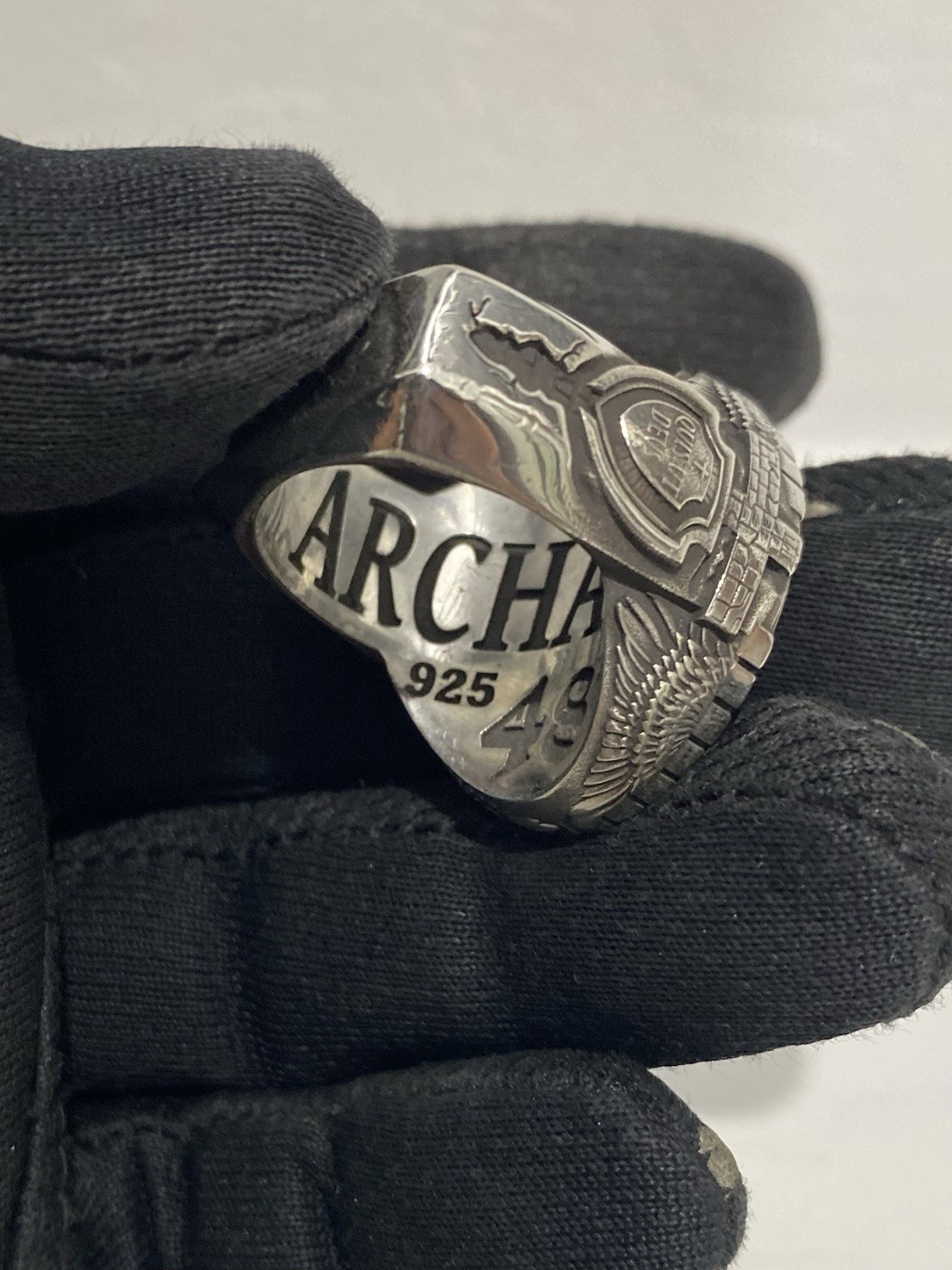 Solid Sterling Silver Saint Michael Ring