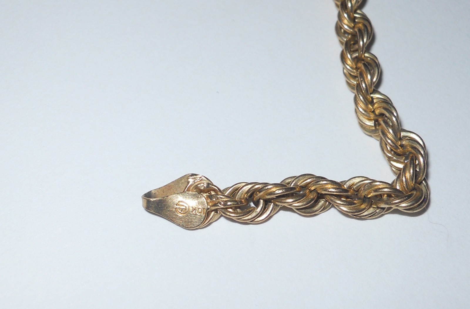 10K Yellow Gold Rope Chain Necklace 9.6 Grams, 23 Inches, 3mm