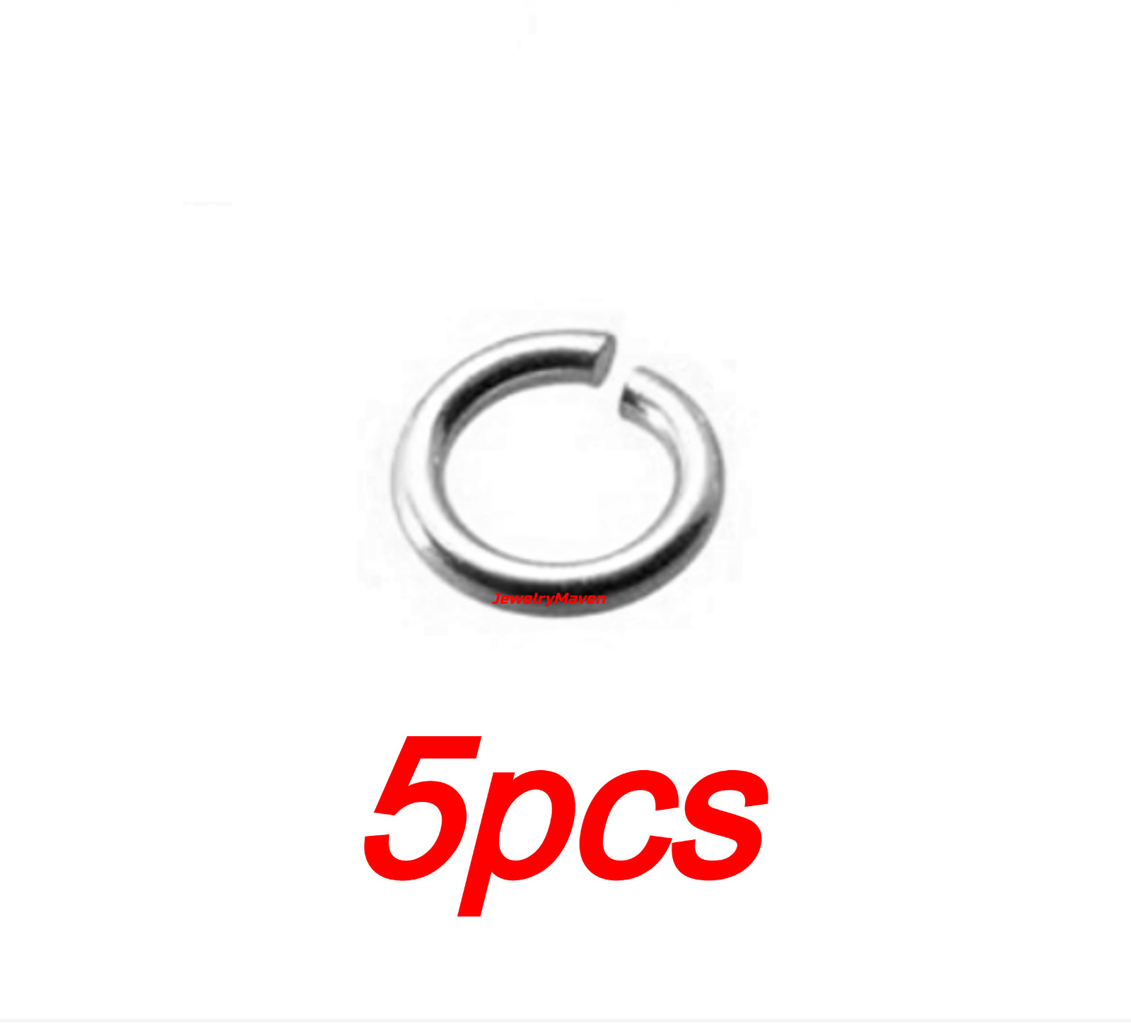 (5) ***TINY*** 3.5mm 2.5mm ID 950 Solid Platinum 24ga gauge OPEN Thin Jump Ring