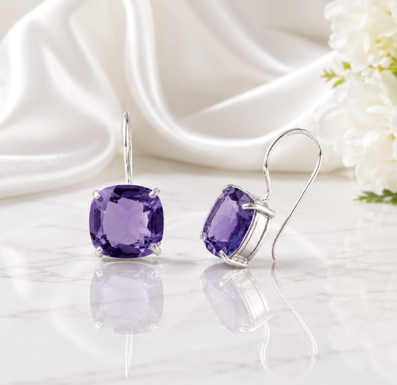 Iolite Gemstone 925 Sterling Silver Handmade Earring Birthday Gift For Her .