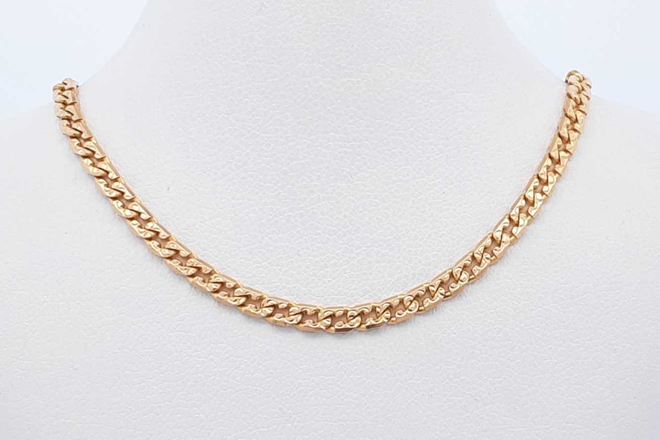 14k Yellow Gold Link Chain Necklace 12 Grams 22.5 Inch Eb0426lxxzde