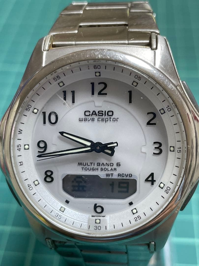 Casio Wave Ceptor WVA-M630 Digital-Analog Watch,Working ,Tough Solar, From Japan
