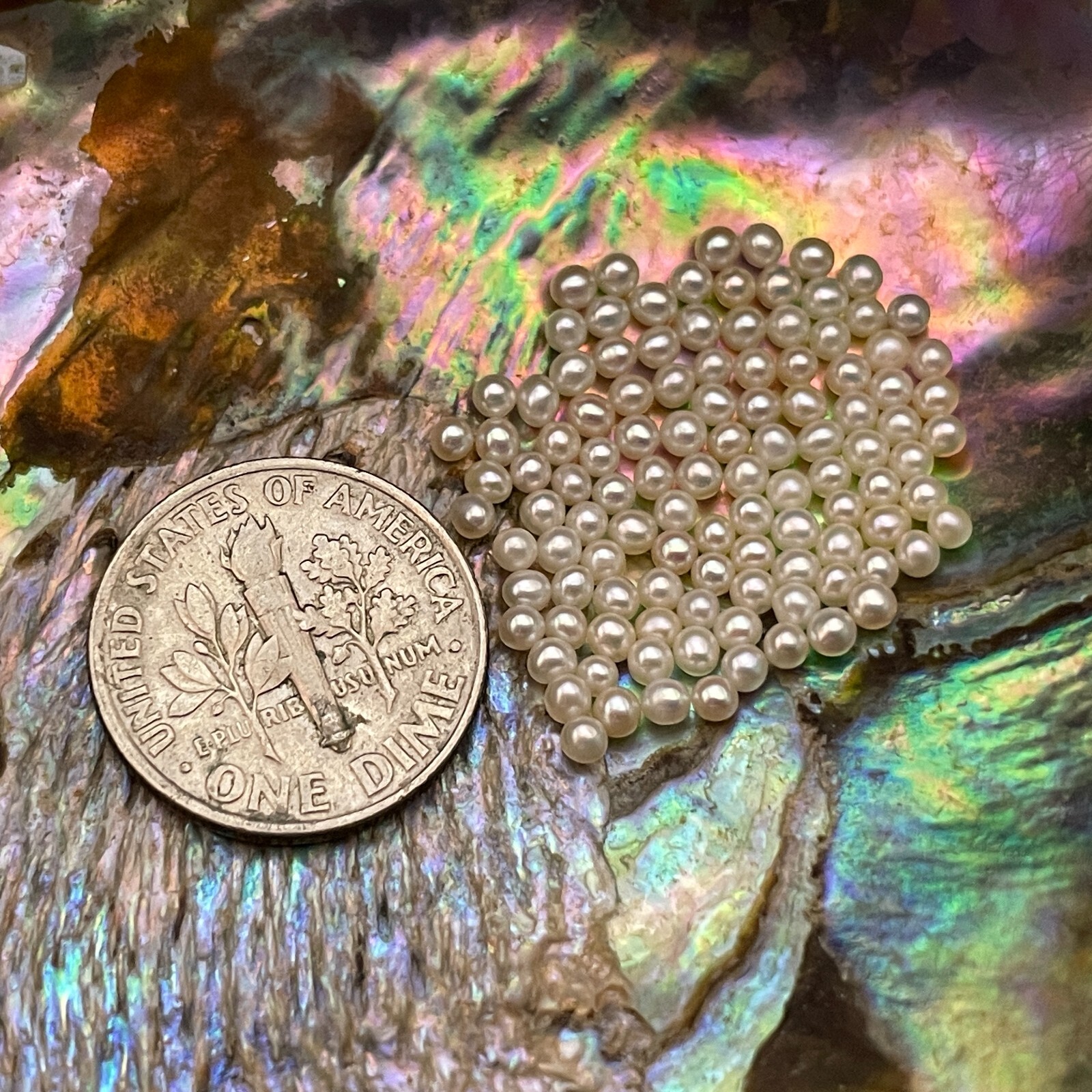 5 UNDRILLED Rare AAA F.W. Tiny Seed Pearls ~2.0-2.2 mm, Victorian Jewelry Repair