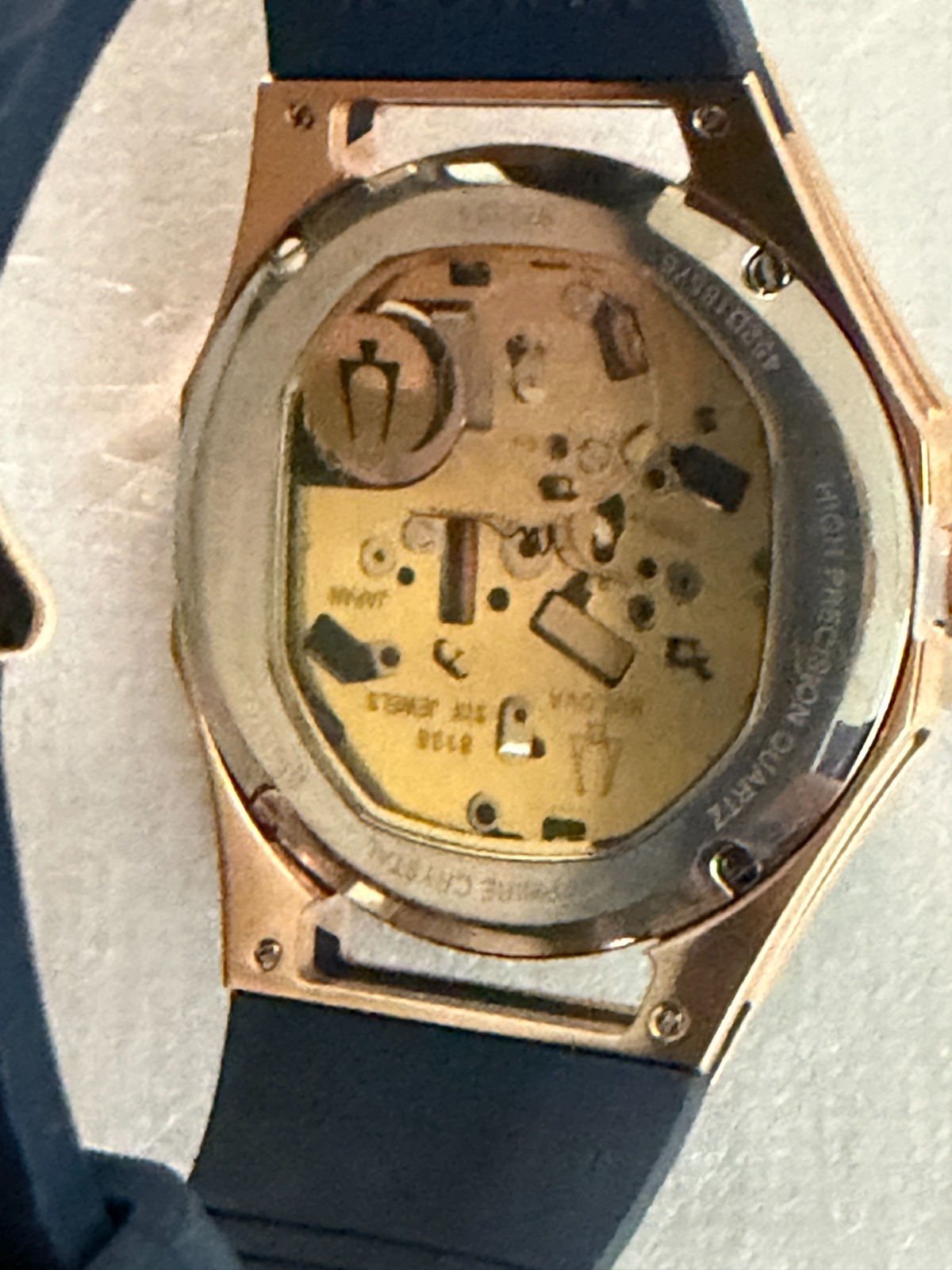 Bulova Curv Marc Anthony Blue Dial Women’s Watch 97P174. NIB $1,250. Rose Gold.