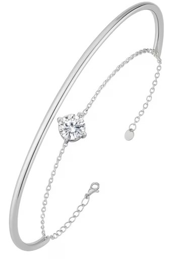 S&T Design Moissanite Bracelet Ladies 925 Sterling Silver 1ct 6.5mm GRA Luxury