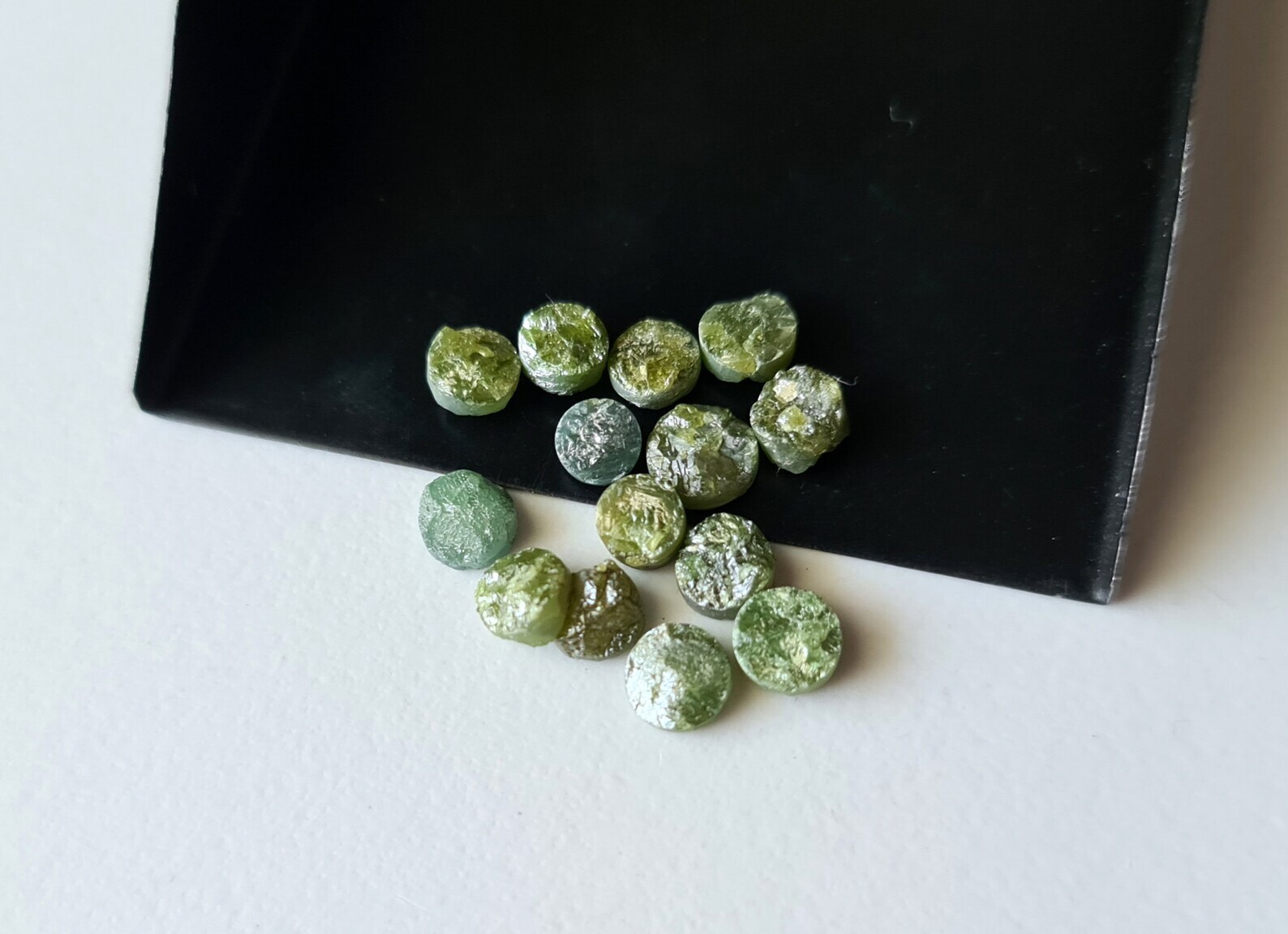 5-5.5mm Green Rough Diamond Discs Diamond Tyre 1 Pc Laser Cut Loose Diamond