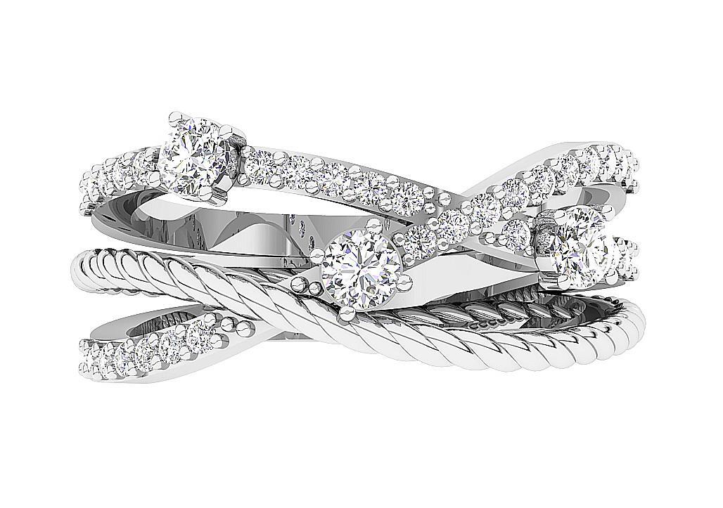 I1 G 0.65Carat Natural Diamond Right Hand Engagement Ring 10K Solid Gold 10.10mm