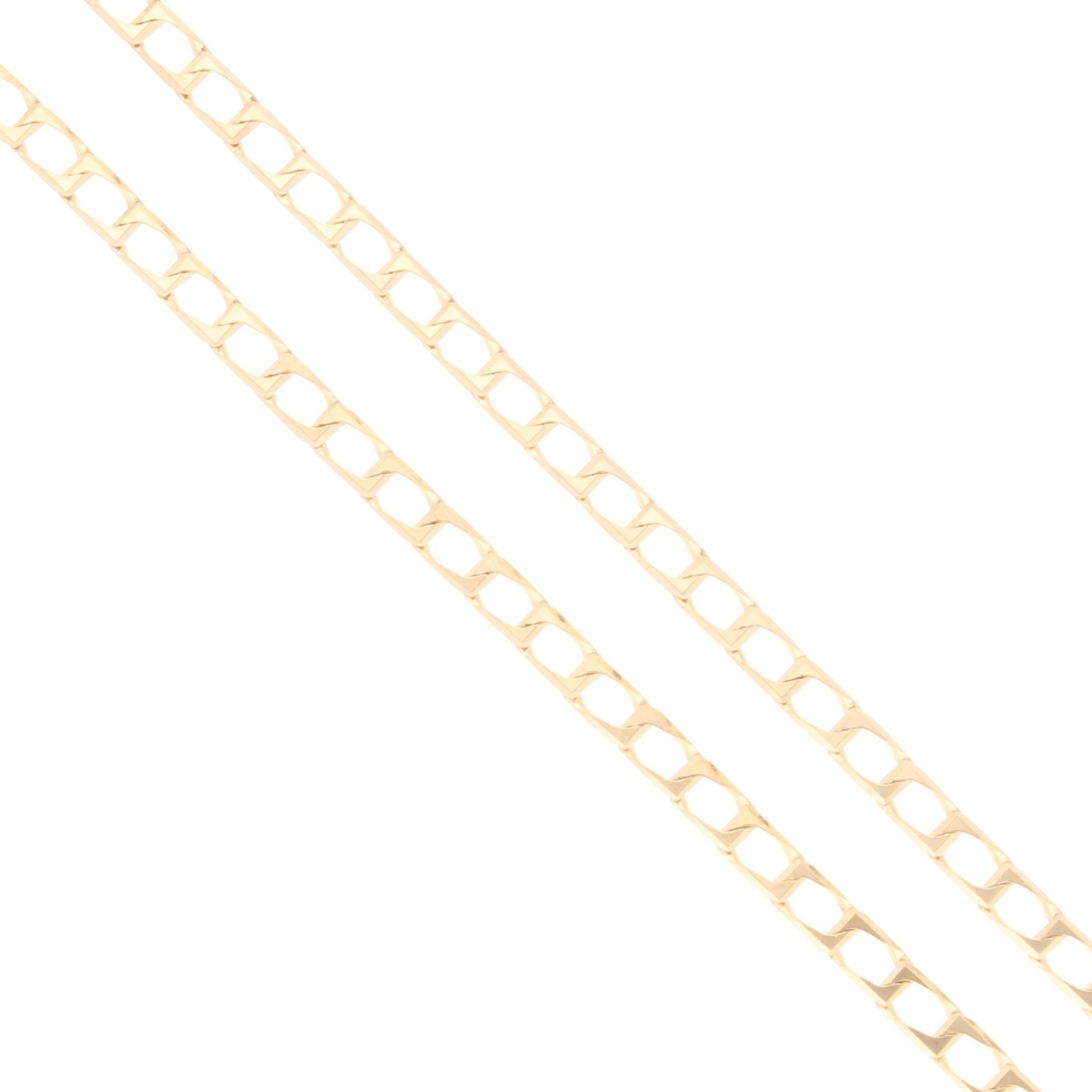 9Carat Yellow Gold 18″ Square Curb Chain/ Necklace (2.5mm Wide)