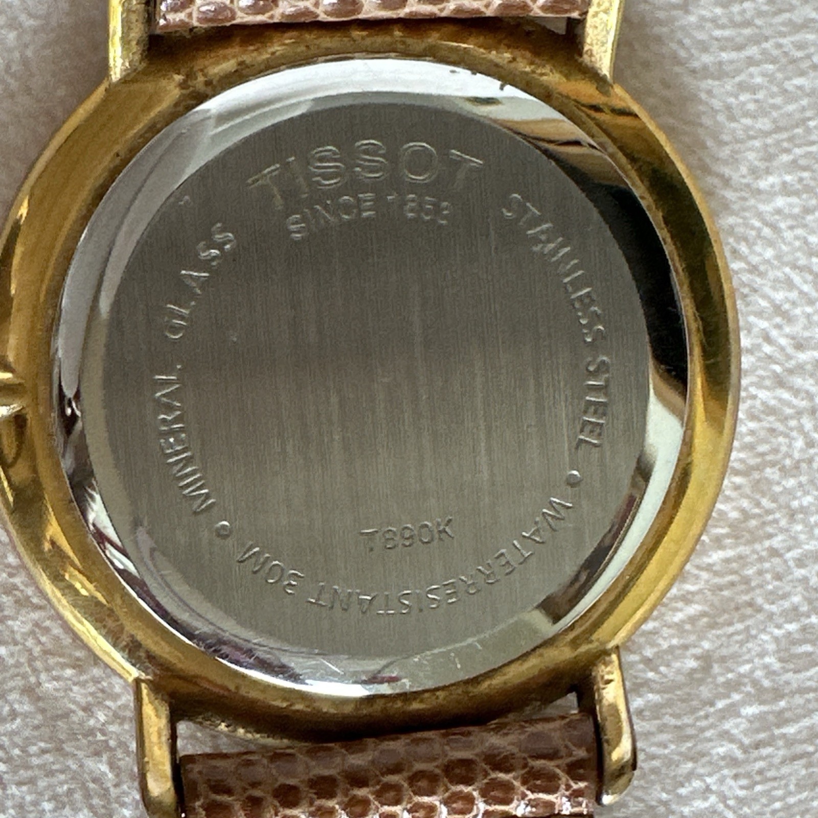Tissot Womans T890K￼ Stainless Steel Water Resistant Mineral Glass Leather