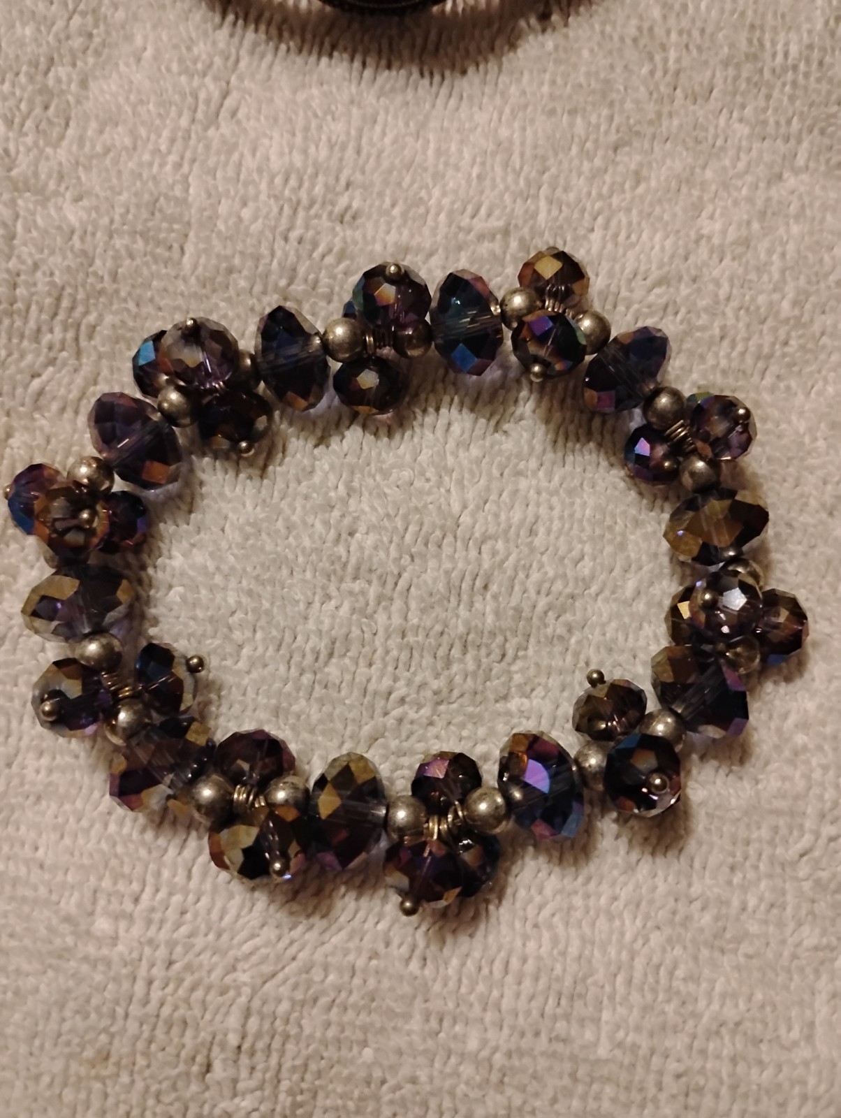 Vintage Bracelets Wood Stretch Beaded Bone Plastic Lot Of 12