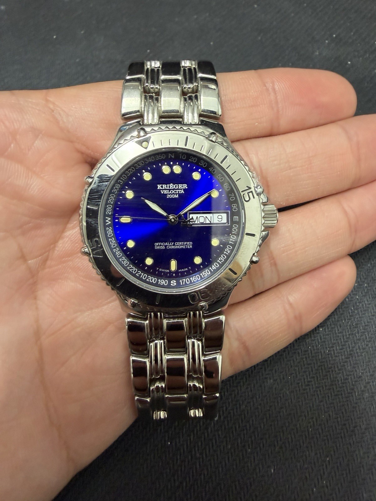 Krieger Velocita 200M, Officially Certified Swiss Chronometer