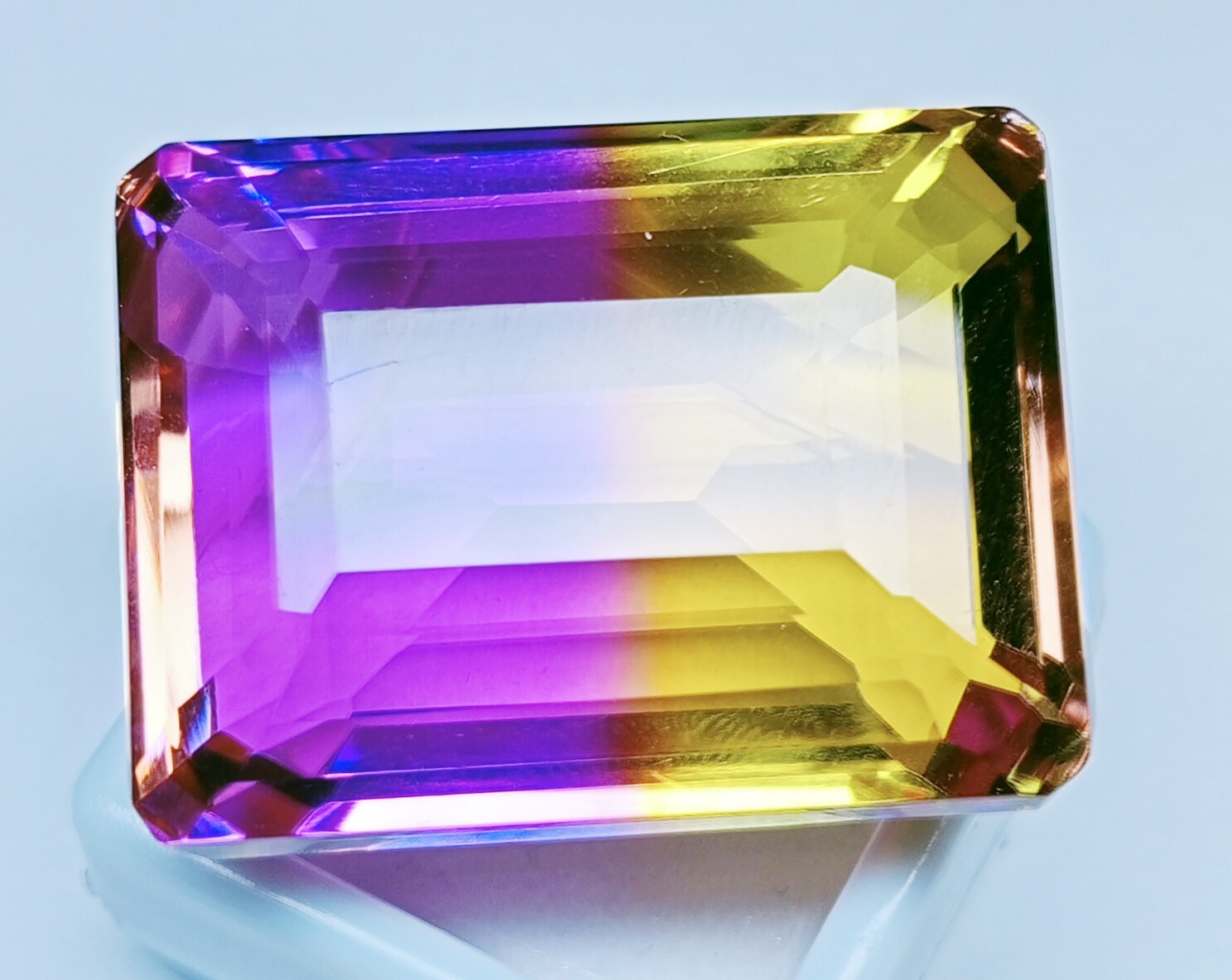 Tourmaline Bi-Colour Emerald Cut 105+ Ct Loose Certified Gemstone