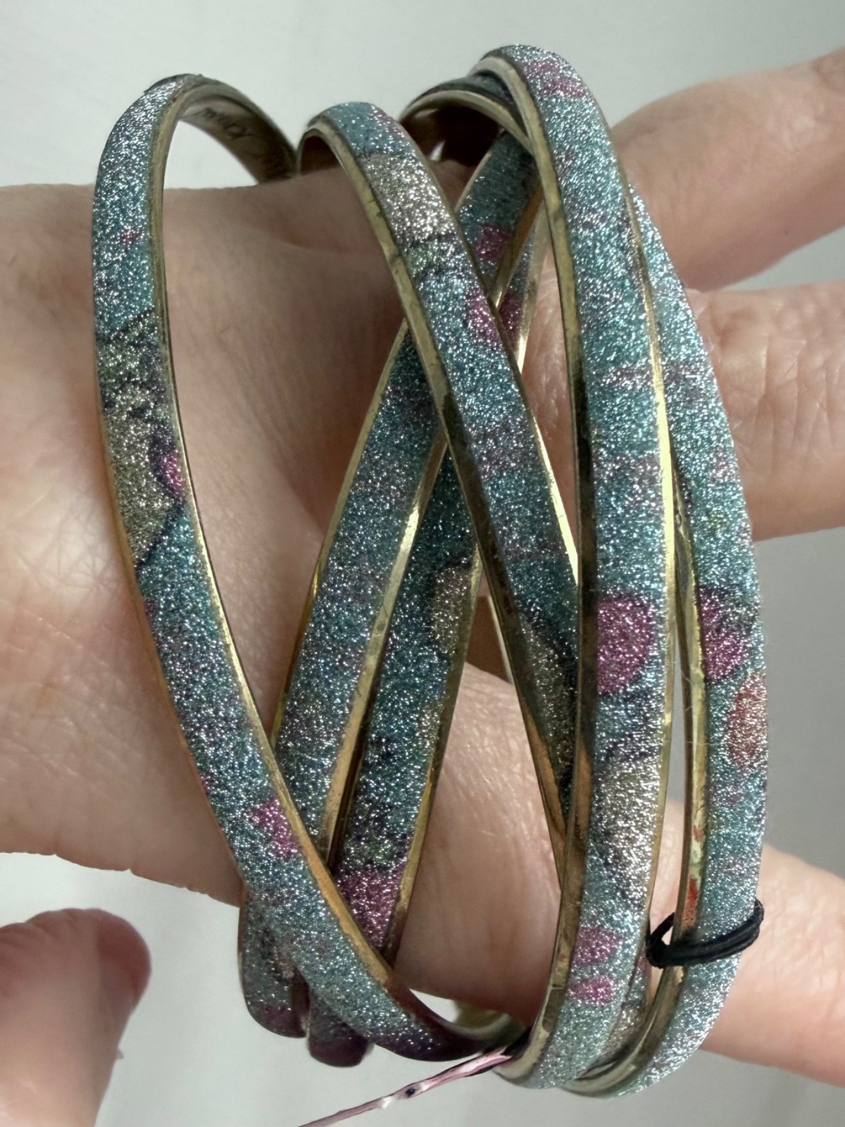 Betsey Johnson blue and gold sparkly glittery bangles NWT – MAKE AN OFFER