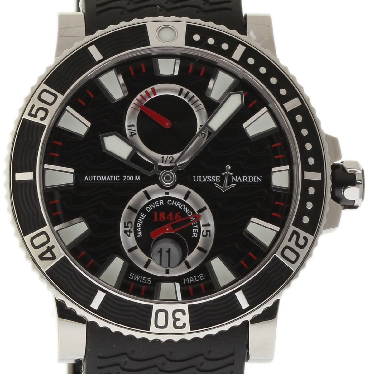 Ulysse Nardin New Maxi Marine Diver 263-90-3/72 Titanium B/P/FACTORYWARANTY#UN11