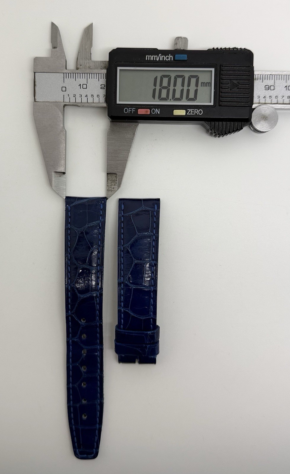 IWC 18mm x 16mm Shiny Blue Alligator Watch Strap Band 1232 Authentic OEM