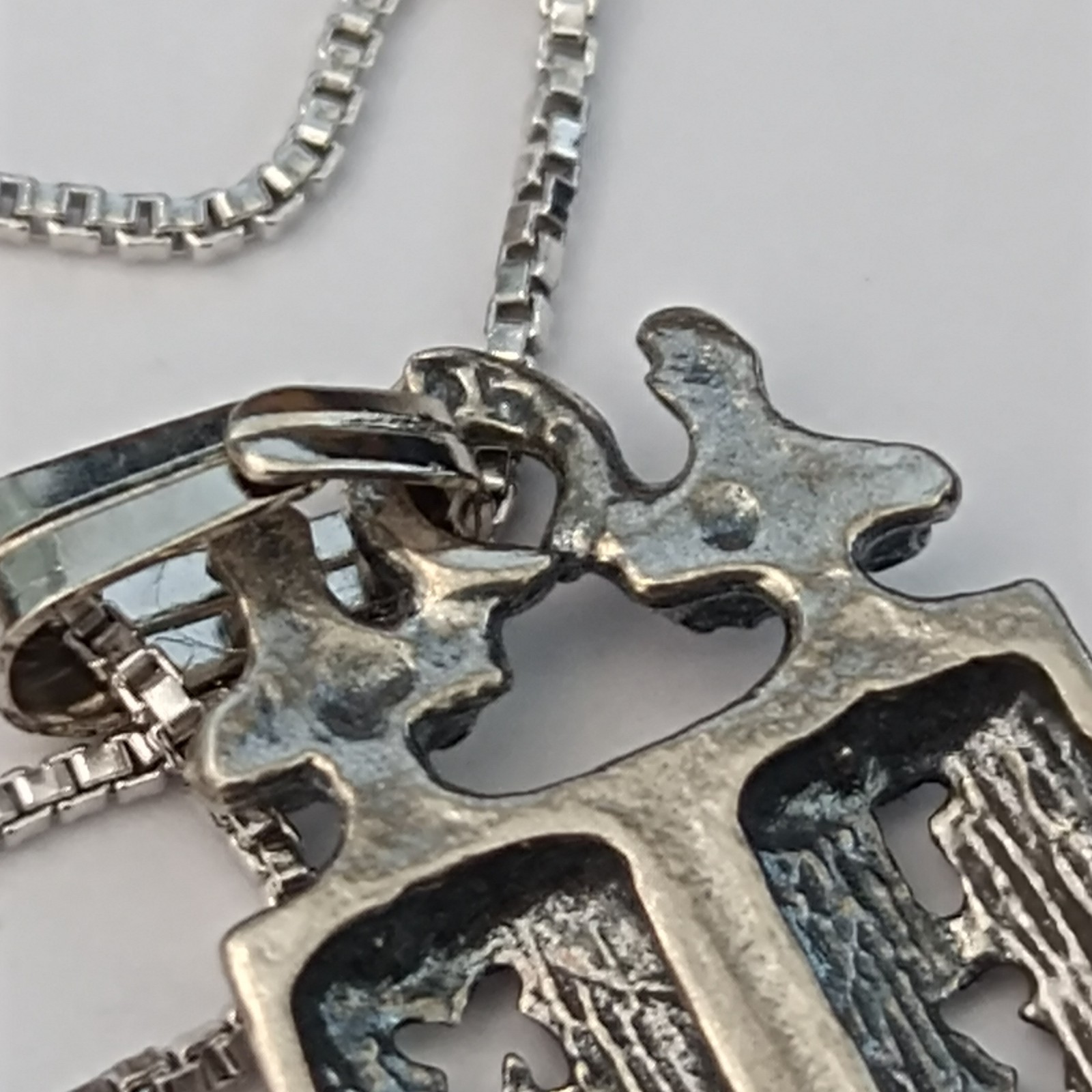 Ten Commandments Necklace Sterling Silver Torah Judaica Faith Men Women Gift VTG