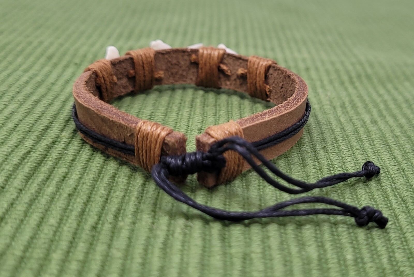 Real Shark Tooth Bracelet Shark Teeth Bracelet Adjustable Leather Bracelet